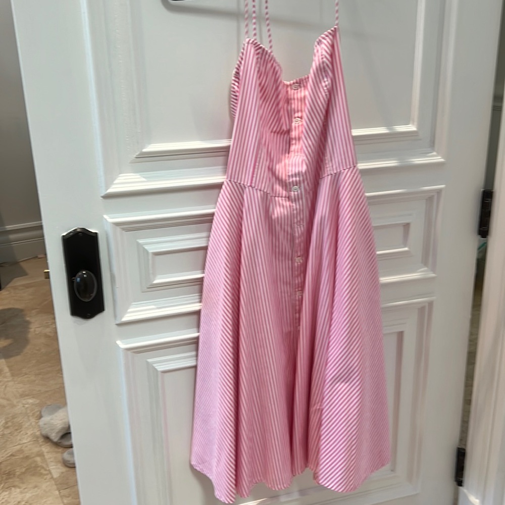 Ralph Lauren Strapless Halter Candy Stripe Dress